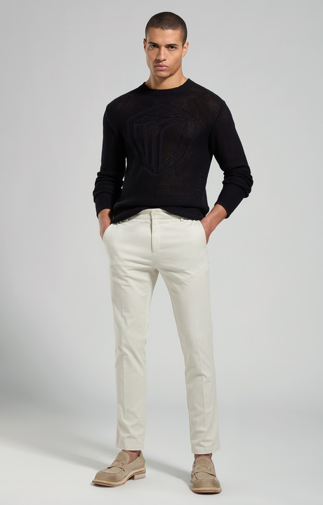 Men's perforated pullover, BLACK, hi-res-1