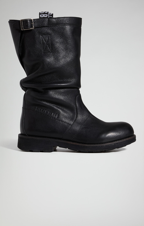 Women's Vintage W mid-calf boots, BLACK, hi-res-1