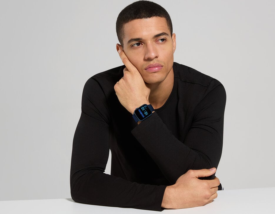 Wireless charging smartwatch, BLUE Wireless charging smartwatch, BLUE, hi-res-1