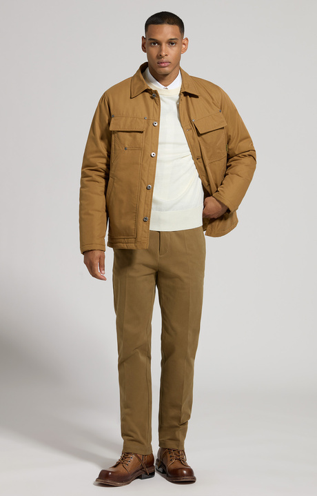 Men's slim fit wool pullover, NATURAL WHITE, hi-res-1