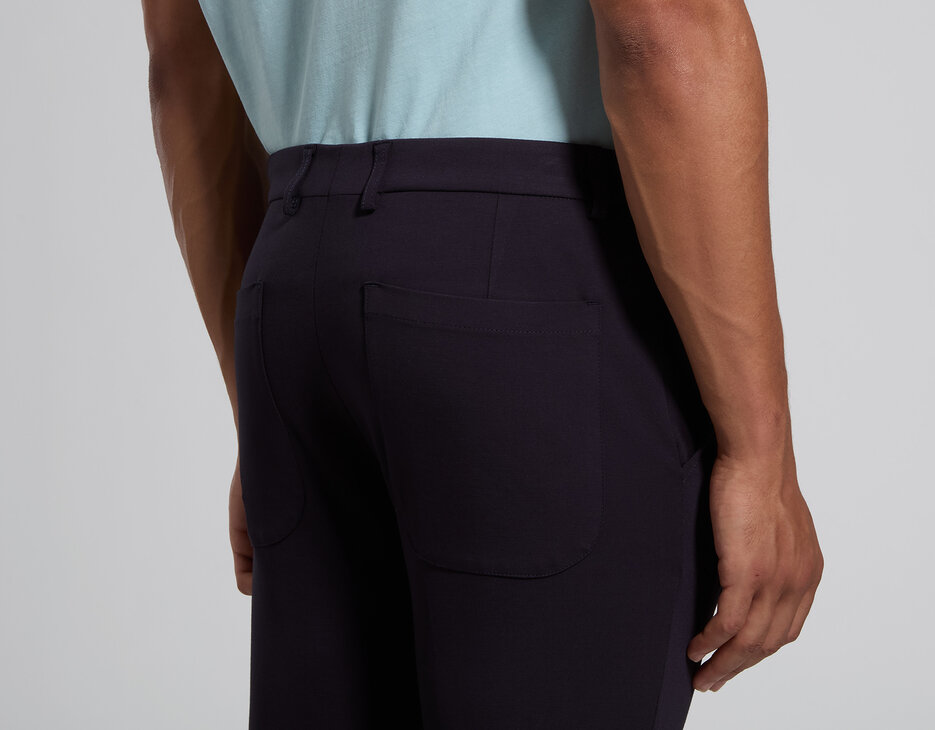 Men's black Milano-knit cotton-blend pants, BLACK IRIS, hi-res-1