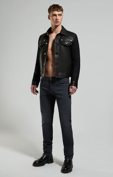 Slim fit men's jeans, BLACK, hi-res-1