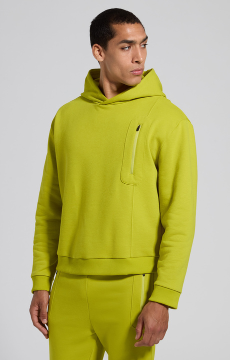Men's yellow oversized cotton sweatshirt, CITRONNELLE, hi-res-1