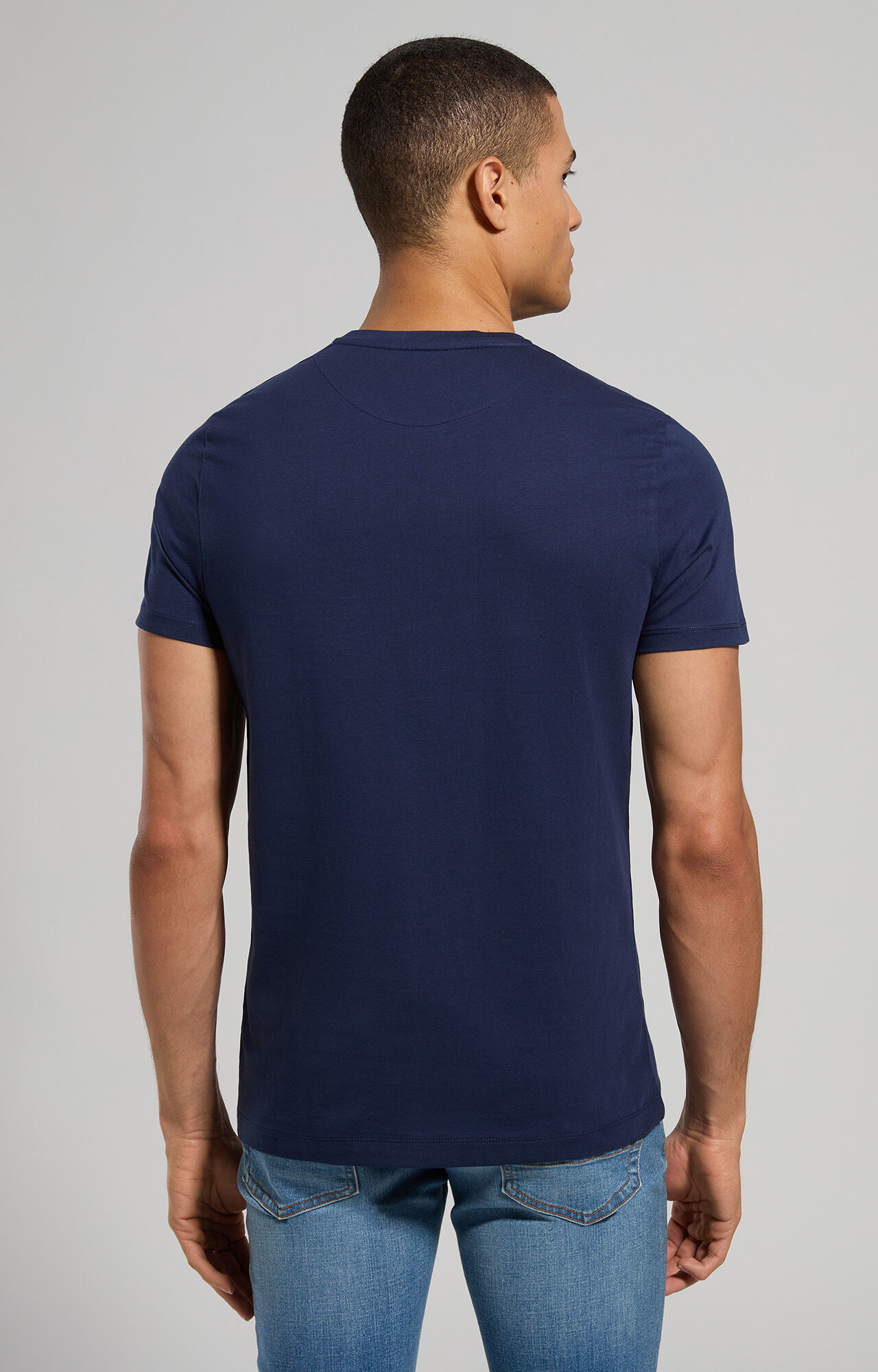 Jersey Coton Diagonal T-shirt Timezone Homme - Jersey Diagonale, Col V