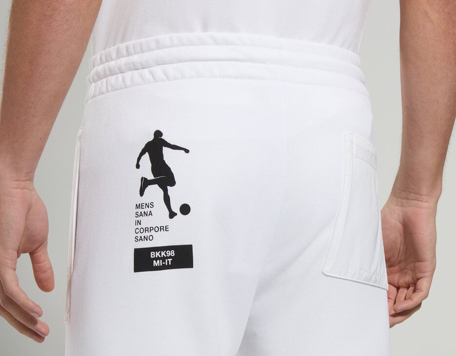 Men's fleece joggers, WHITE Men's fleece joggers, WHITE, hi-res-1