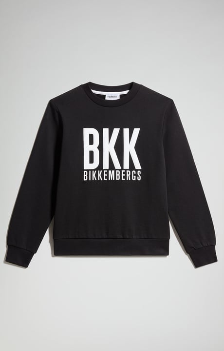 Junior's sweatshirt with contrast print, BLACK Junior's sweatshirt with contrast print, BLACK, hi-res-1