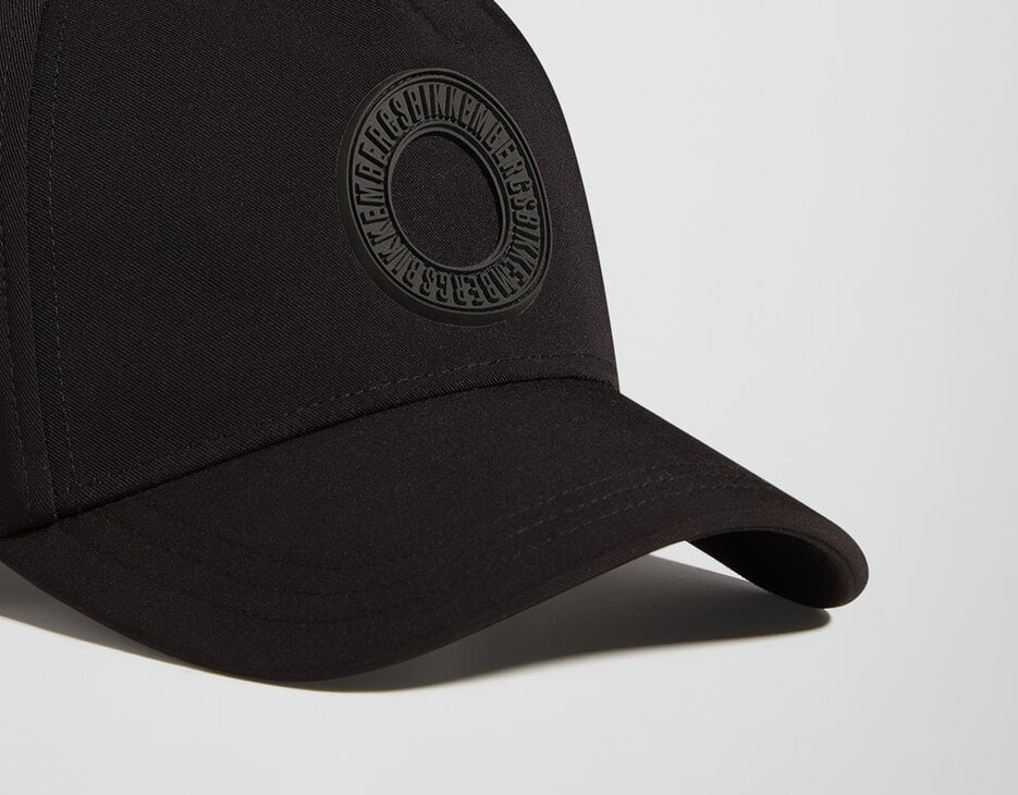Men's baseball cap with patch, BLACK Men's baseball cap with patch, BLACK, hi-res-1