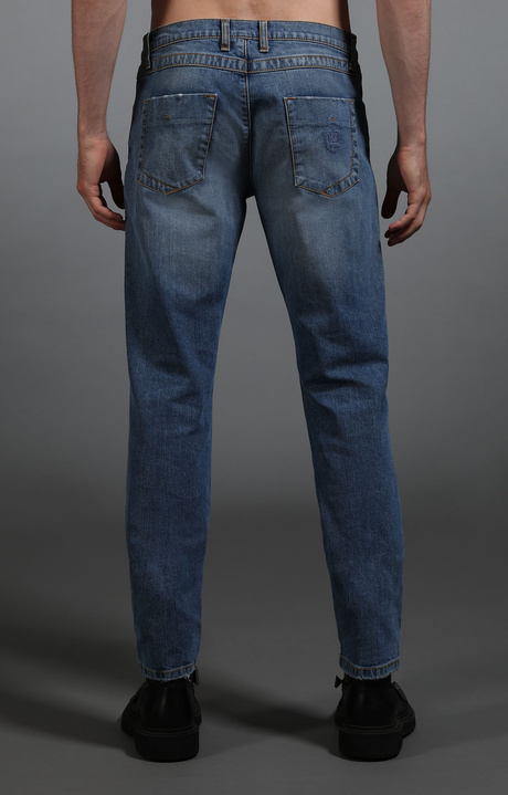 Men's washed denim jeans, DENIM, hi-res-1