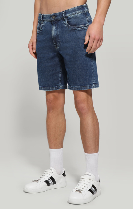 Pantaloncini jeans uomo, BLUE DENIM, hi-res-1