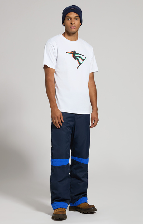 Men's T-shirt with freestyle print, WHITE, hi-res-1