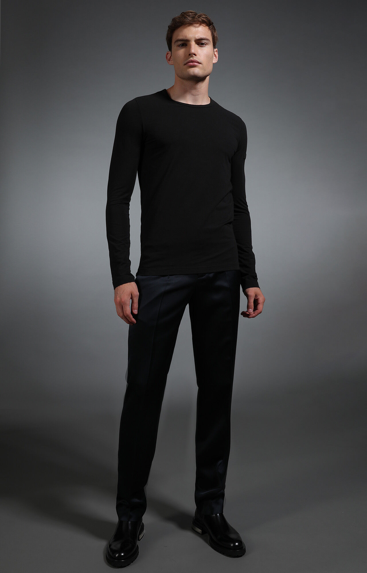 Blue Men's navy satin trousers | Bikkembergs
