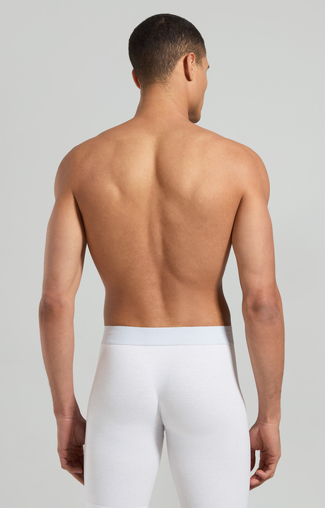 Men's long boxer briefs, WHITE Men's long boxer briefs, WHITE, hi-res-1