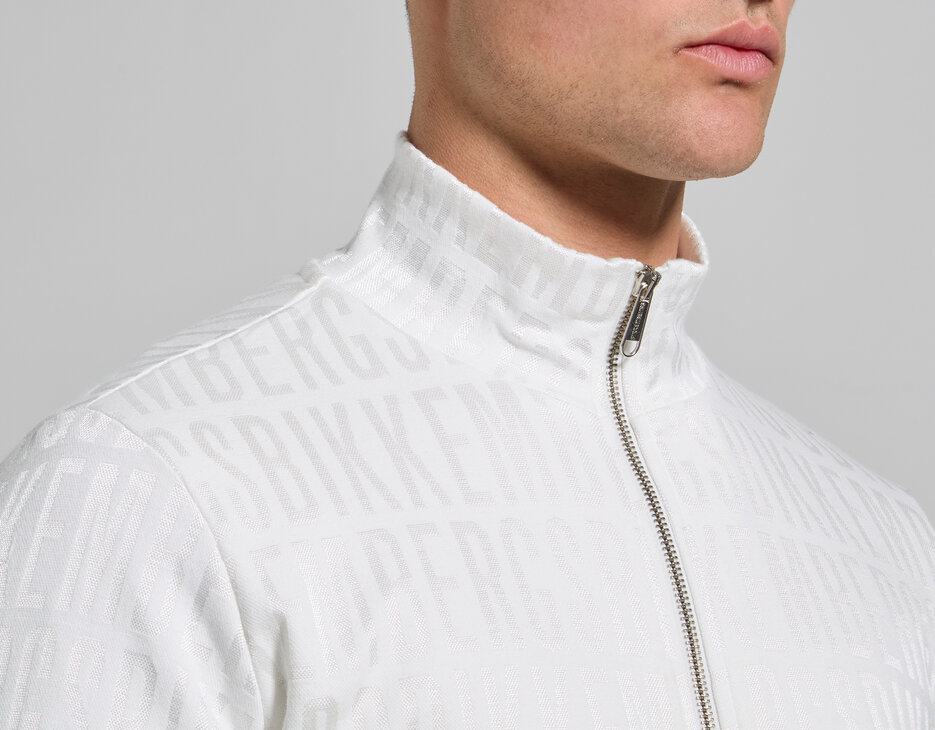 Men&rsquo;s jacquard sweatshirt, WHITE, hi-res-1
