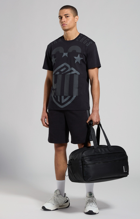 Men's T-shirt with intarsia, ANTHRACITE, hi-res-1