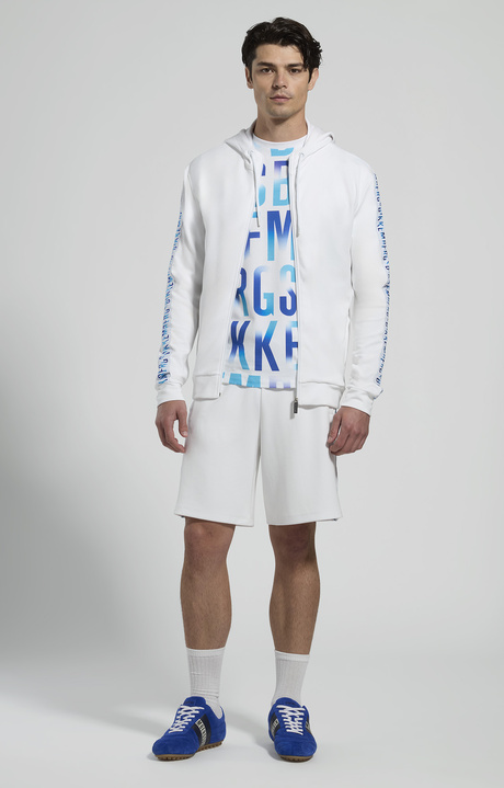 Men&rsquo;s modal hooded sweatshirt, WHITE, hi-res-1
