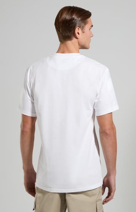 Embroidered men's T-shirt, WHITE, hi-res-1