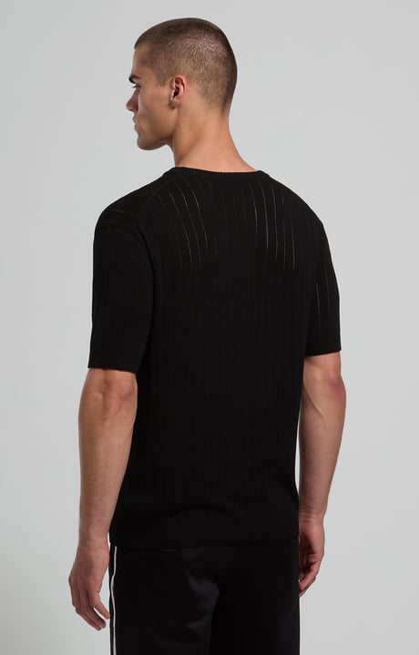 Men's ribbed knit pullover, BLACK Men's ribbed knit pullover, BLACK, hi-res-1
