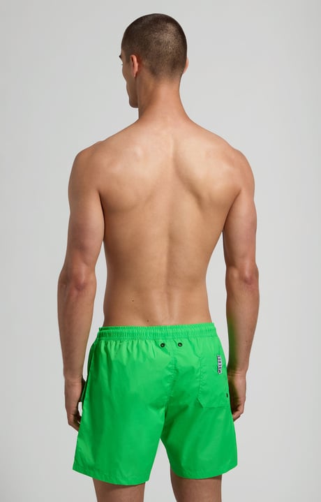 Men's swim shorts - tape insert, GREEN FLUO Men's swim shorts - tape insert, GREEN FLUO, hi-res-1