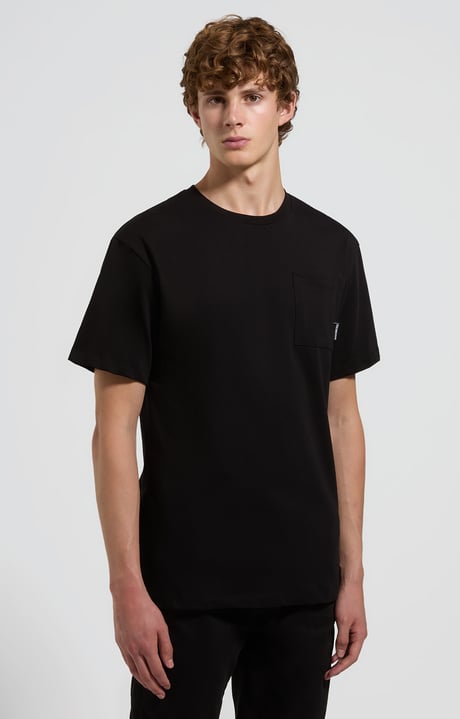 Men’s T-shirt with back print, BLACK Men’s T-shirt with back print, BLACK, hi-res-1