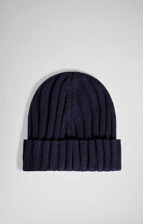 Men's ribbed winter hat, BLUE Men's ribbed winter hat, BLUE, hi-res-1