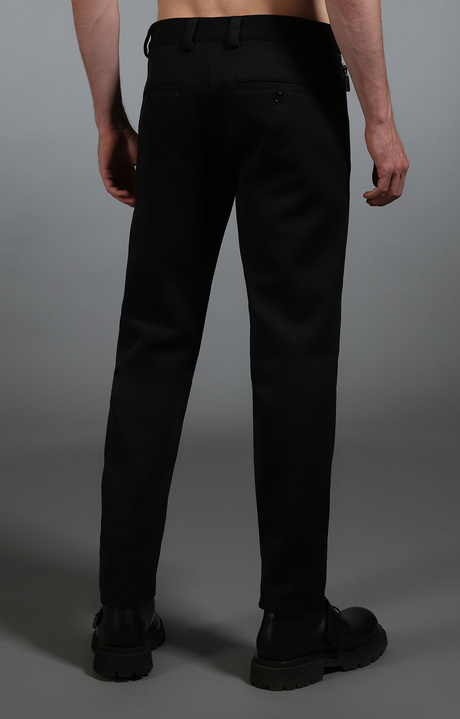 Men's black trousers with zip pockets, BLACK, hi-res-1