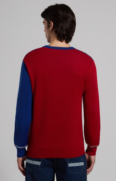 Color-block men's pullover, CHILI PEPPER Color-block men's pullover, CHILI PEPPER, hi-res-1