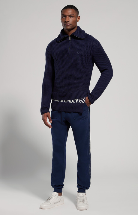 Men's fleece joggers, DRESS BLUES, hi-res-1