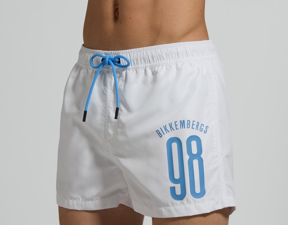 Men's mid-length boardshorts, WHITE Men's mid-length boardshorts, WHITE, hi-res-1