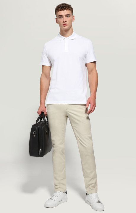 Men's pants with elastic waist, LIGHT BEIGE, hi-res-1
