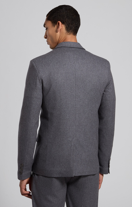 Men's grey flannel blazer, DARK GREY MELANGE, hi-res-1
