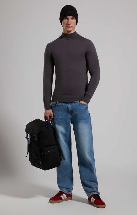 Men’s turtleneck with tonal logo, DARK SHADOWS, hi-res-1