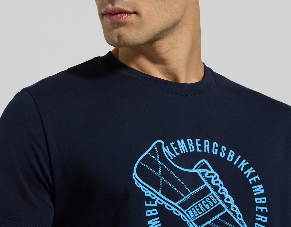 Men's printed T-shirt, BLACK IRIS, hi-res-1