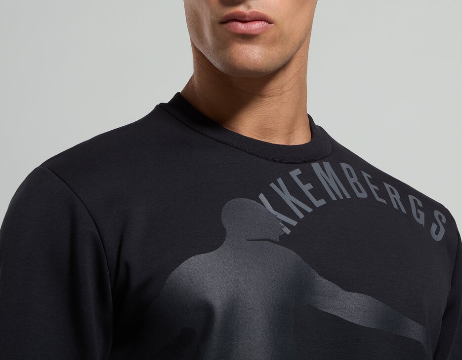 Men's round neck sweatshirt, ANTHRACITE Men's round neck sweatshirt, ANTHRACITE, hi-res-1