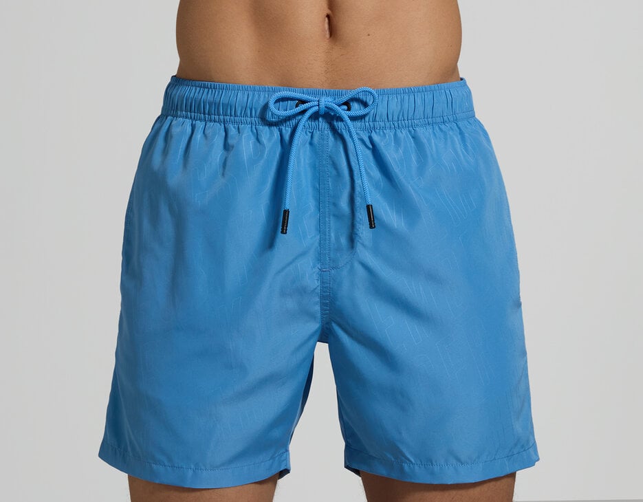 Tone-on-tone men's swim trunks, BLUE Tone-on-tone men's swim trunks, BLUE, hi-res-1