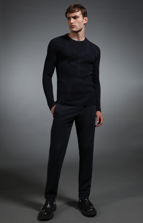Men's navy sweater, NAVY, hi-res-1