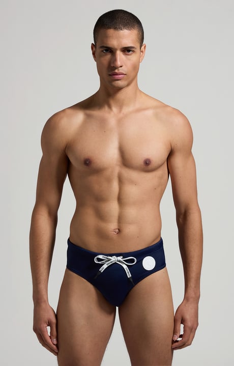Men's swim briefs - tape, NAVY Men's swim briefs - tape, NAVY, hi-res-1