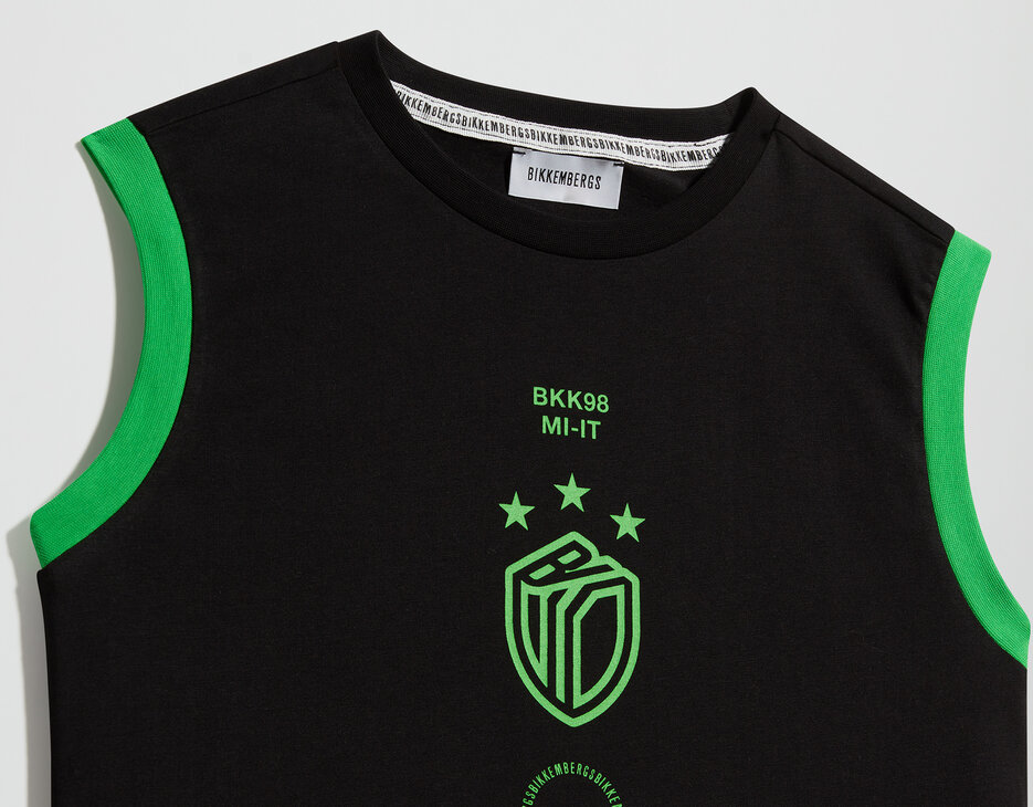 Junior's sleeveless t-shirt, BLACK, hi-res-1