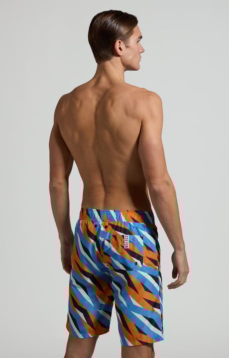 Men's optical boardshorts, ORANGE Men's optical boardshorts, ORANGE, hi-res-1