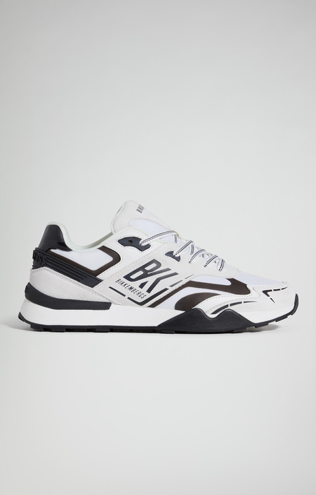 Men's Retr&ograve; M multi-material sneakers, WHITE, hi-res-1