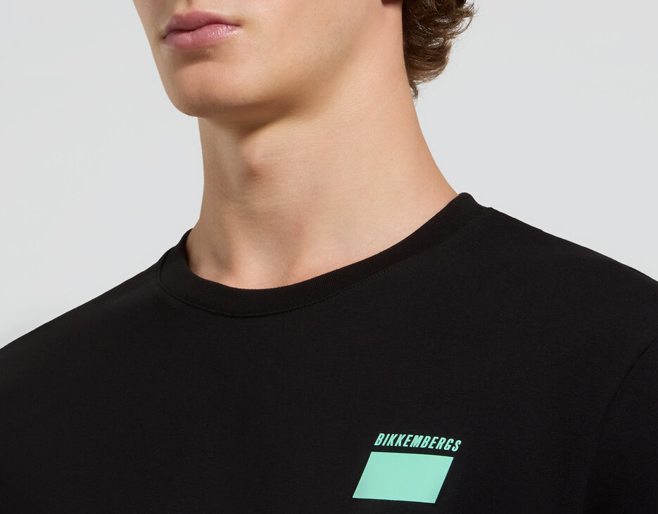 Slim fit printed men’s T-shirt, BLACK Slim fit printed men’s T-shirt, BLACK, hi-res-1