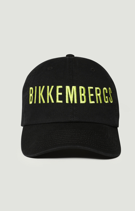 Men's baseball cap with embroidery, NERO RIC.MOSTARDA, hi-res-1