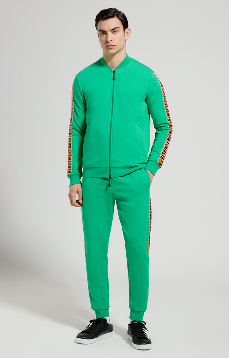 Men's joggers with tape, BRIGHT GREEN, hi-res-1