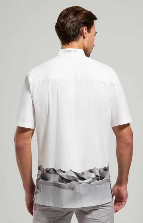Printed men's shirt, WHITE, hi-res-1