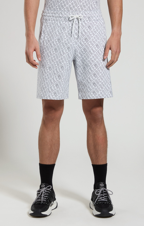 Men's shorts all-over print, WHITE, hi-res-1