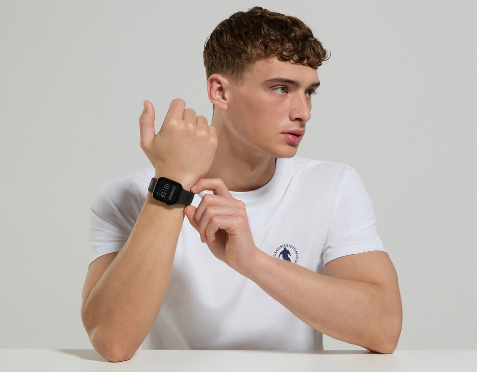 Bikkembergs Smartwatch Uomo 48mm – Display AMOLED, Cassa In Alluminio, 180 Sport, Notifiche, Cinturino Arancio/Nero - 4