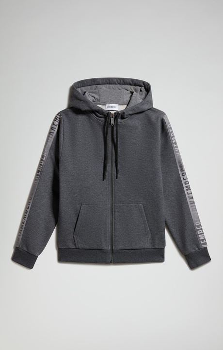 junior's tracksuit set with logo bands, DARK GREY MELANGE, hi-res-1