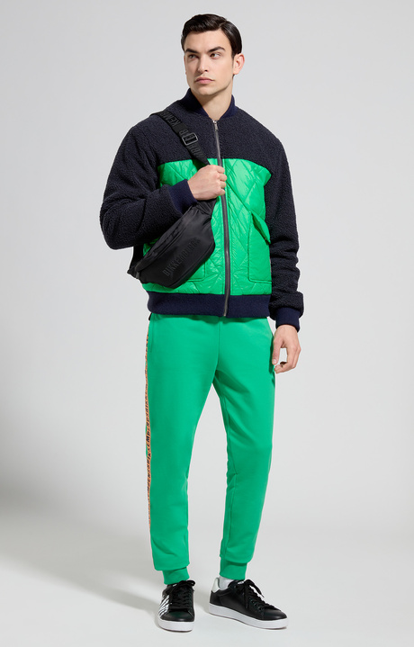 Men's sherpa bomber , BLUE GRAPHITE/BRIGHT GREEN, hi-res-1