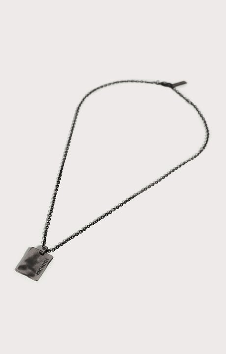 Men's necklace with medal pendant and diamond, VINTAGE Men's necklace with medal pendant and diamond, VINTAGE, hi-res-1
