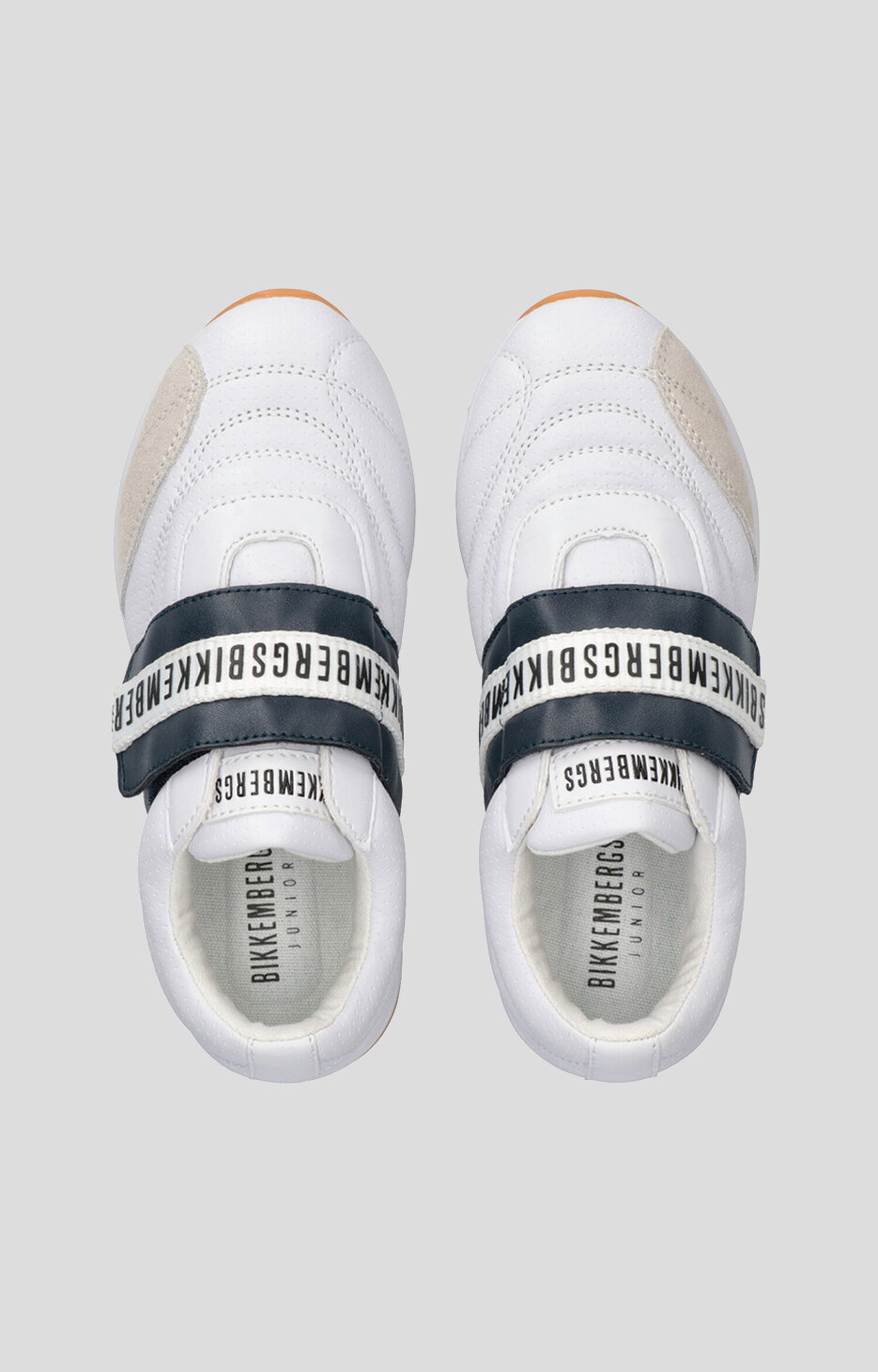 Kids' sneakers with velcro "Evans", WHITE/BLUE, hi-res-1