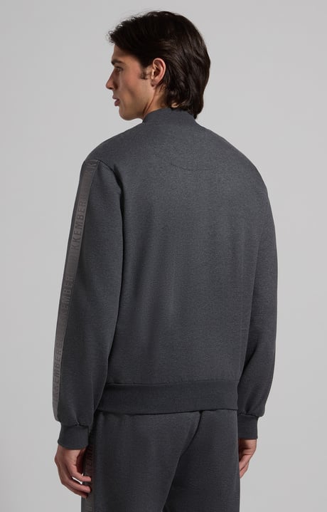 Men's sweatshirt with vanish logo, DARK GREY MELANGE, hi-res-1